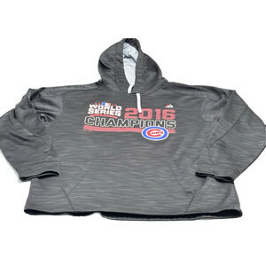 Majestic Chicago Cubs 2016 World Series ThermaBase Hoodie Sweatshirt Men’s L